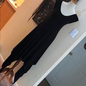 Beautiful black handkerchief maxi skirt